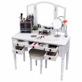 Bedroom Plywood vanity dressing table with mirror